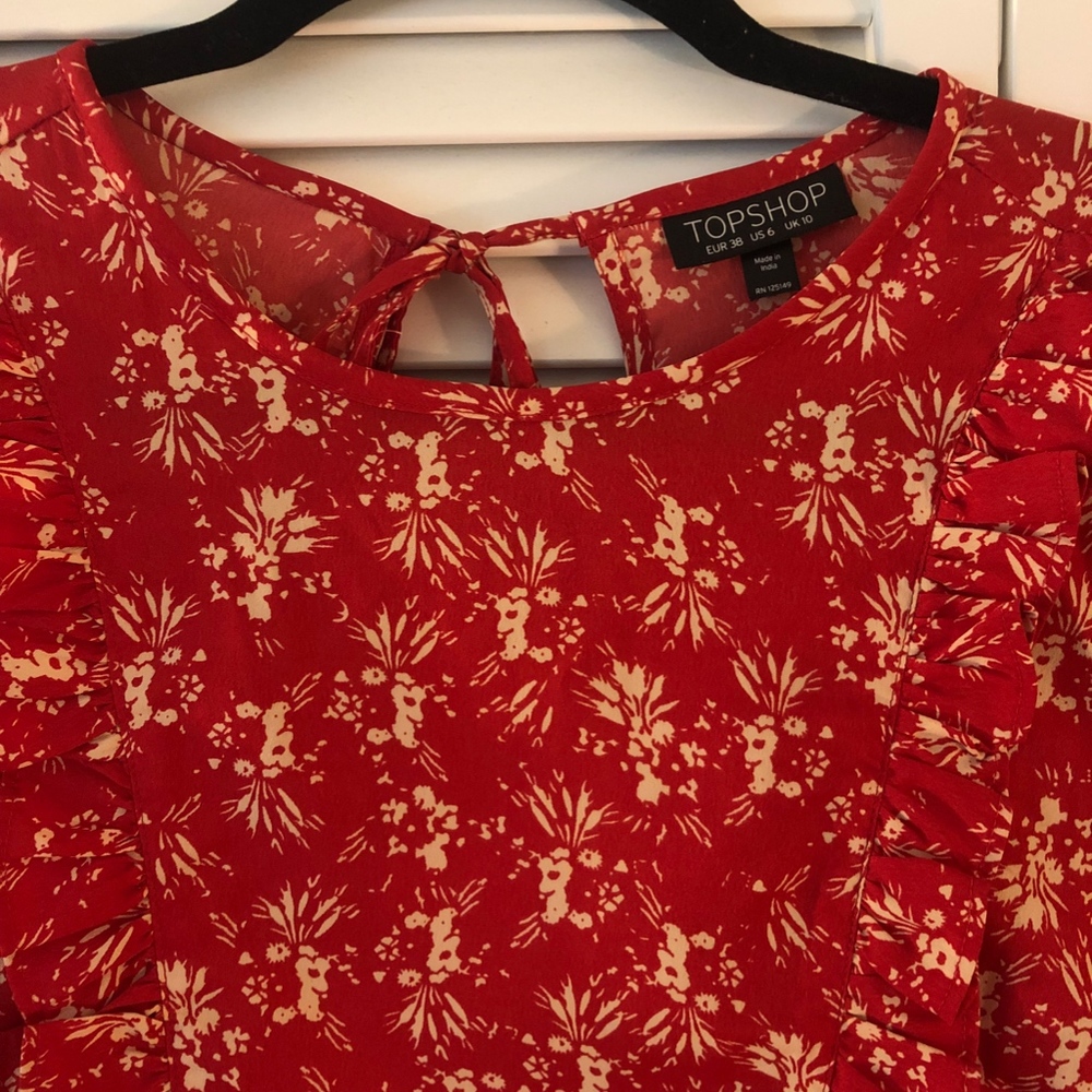 TopShop Floral Ruffle Romper - Picture 5 of 6